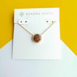 Basketball Gold Orange Goldstone Short Necklace by Kendra Scott